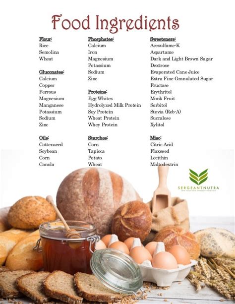 Celeriac 5. . Food ingredients list pdf